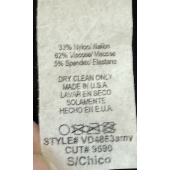 Lulus Black Sz Sm Ponte Knit Fit N Flare 3/4 Slv Expsd Gold Zipper Pockets Midi - Picture 5 of 11